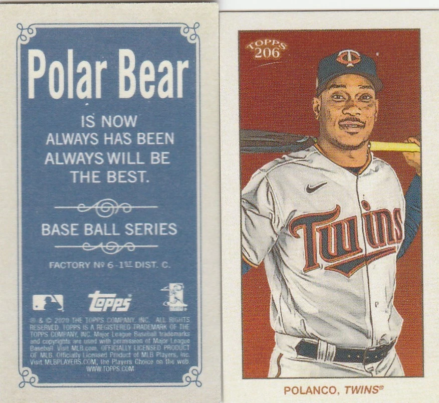 Jorge Polanco 2020 Topps 206 Series 2 Polar Bear Back Parallel Phillies PR=37 - Image 1 of 1