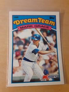 1989 Topps Glossy Dream Team #1 MARK GRACE Chicago Cubs Baseball Card, 1B, (NM)