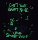 Buc-ee's Halloween Cant Talk Now Doing Spooky Stuff Tee M Black Glow In The Dark