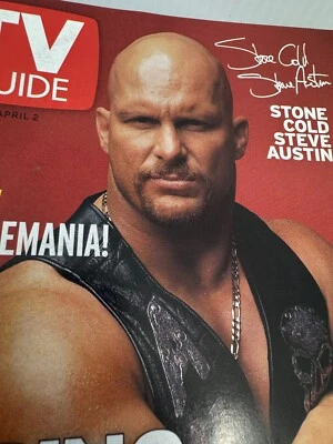 4 Issues TV Guide, Variant Covers, WWF, WWE, Stone Cold, Sable,Mankind, The Rock - Image 1 of 4