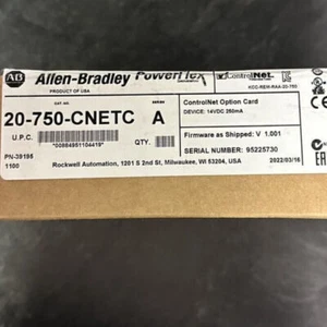 NUOVO Allen-Bradley 20-750-CNETC 14VDC F/W V1.001 NUOVO SIGILLATO! US Free Tax - Foto 1 di 3
