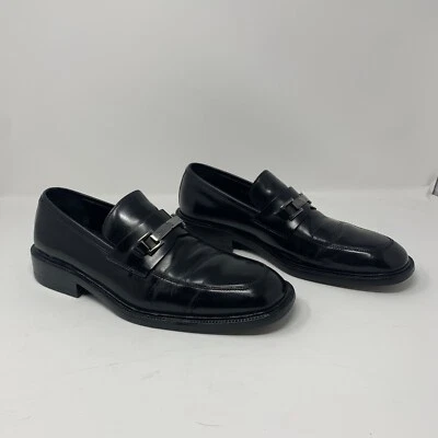 Gucci 016182 Mocasines Para Hombre 9D Cuero Negro Mordida de Caballo Informal Zapatos sin Cordones 8097 Foto 1 de 4