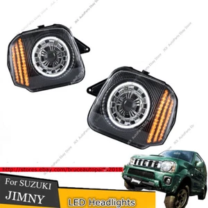 COB Lens Headlight Assy Projector LED Turn Lamp For Suzuki Jimny JB23-JB53 1998- - Picture 1 of 12