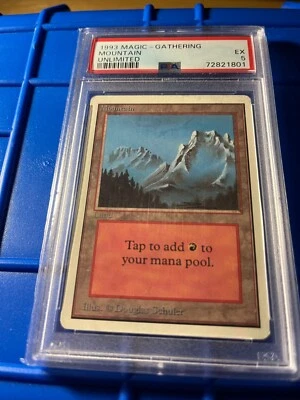 MTG  1993 Mountain PSA 5 Unlimited Edition - Image 1 of 2