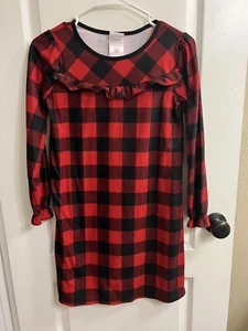 Wondershop Pajamas Gown Red And Black Plaid Holiday Girls Size 12 - Picture 1 of 8