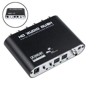 Convertitore ottico SPDIF coassiale AC3 DTS a 5.1CH audio analogico rush sound decoder - Foto 1 di 12