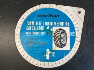 VINTAGE 1976 GOODYEAR FRONT/REAR FARM TIRE LIQUID WEIGHTING SLIDING CALCULATOR - Bild 1 von 6