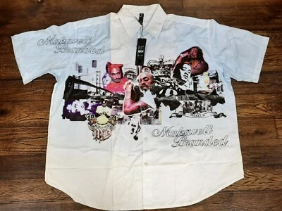 NEW Vintage Makaveli Branded Tupac Shakur 2Pac Rap Button Shirt Size XXXL - Image 1 of 4