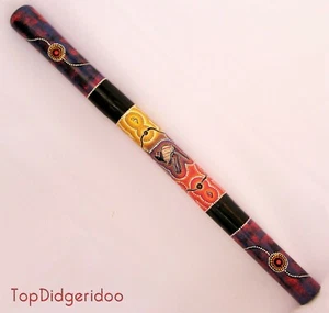 39"\100cm DIDGERIDOO+Bag+Beeswax Mouthpiece+Ship Aborigin Dot-Painted Kangaroo - Picture 1 of 7