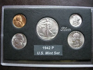 Juego de plata 1942 P EE. UU. ¡Brillante sin circular! - Imagen 1 de 12