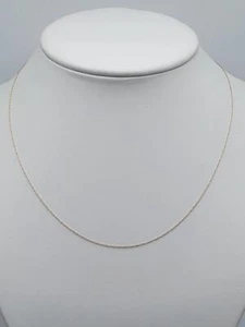 10K Solid Yellow Gold Rope Link Chain Necklace Size 18.0" (AP1139107) - Picture 1 of 5