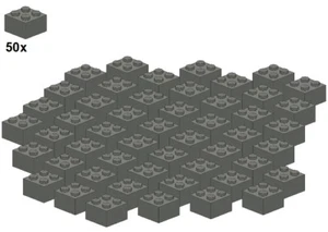 LEGO® - Bricks - Darkbluishgray - 3003-09 - 2x2 (50Stk) - Stein - Dunkelgrau - Picture 1 of 1