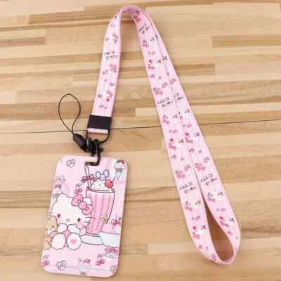 Hello Kitty ID Card Badge Holder with Cute Kawaii Neck Lanyard 4.3 X 2.7 in - Image 1 of 4