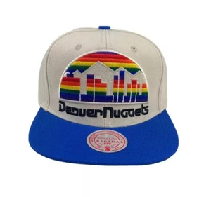Mitchell & Ness Off Cream/Ryl NBA Denver Nuggets Natural XL Snapback HWC - OSFA - Picture 1 of 6