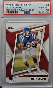 2022 Panini Chronicles Draft Picks - Rookies & Stars Blue #3 Matt Corral /99... - Picture 1 of 2
