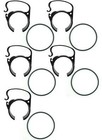 5 x SNAP light Schwarz Kabel Halter Schellen Befestigungs Klammer mit Gummi Ring