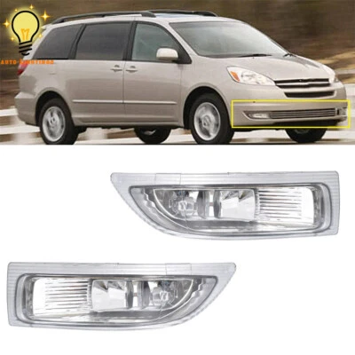 For 2004-2005 Toyota Sienna Left&Right Side Clear Lens Fog Lights Lamps Kits - Image 1 of 4
