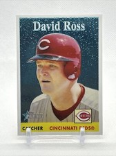 2007 Topps Heritage Chrome #'d /1958 David Ross Cincinnati Reds Card #THC9