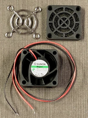 Sunon MB40201V2-000U-A99 Axial Cooling Fan 40mm 12VDC 7.7 CFM w/ Filter & Guard - Image 1 of 3