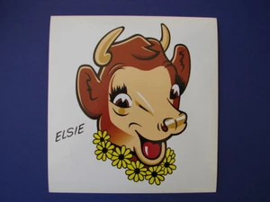 RARE Vintage Bordens Elsie The Cow Decal/sticker From Mactac Starliner NOS  - Picture 1 of 4