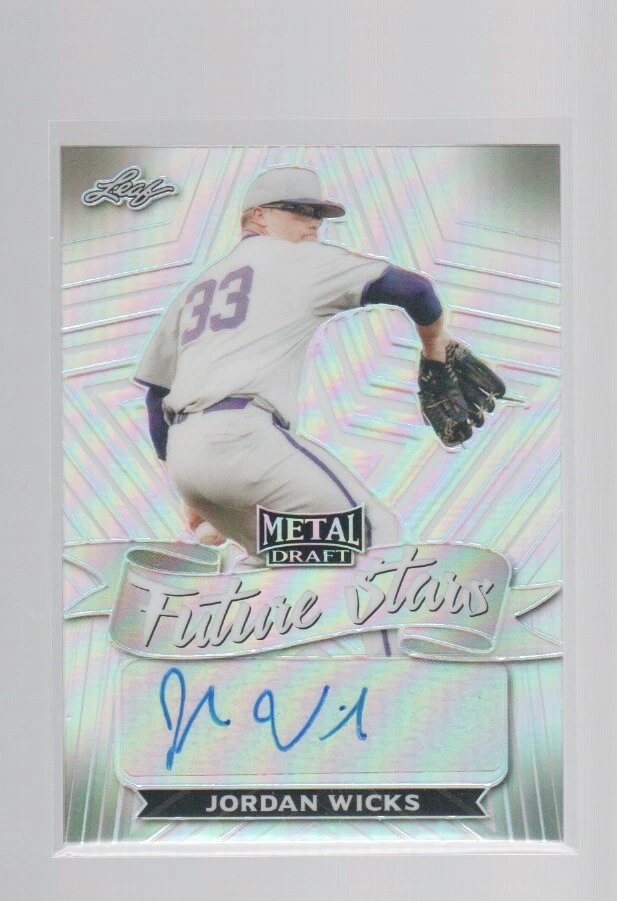 JORDAN WICKS 2021 LEAF METAL DRAFT FUTURE STARS AUTO CARD #FS-JW2 - Image 1 of 1
