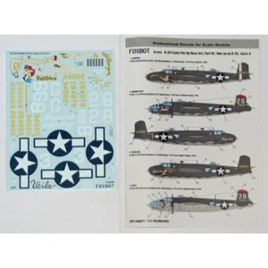 Calcomanías 1/48 North American B-25G/H/J Mitchell PinUp NoseArt Part3 Foxbot 48-043A - Imagen 1 de 3