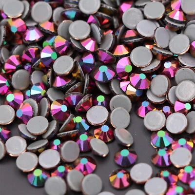 Hotfix pedrería flatback cristal hot fix piedras strass brillo para costura Foto 1 de 4