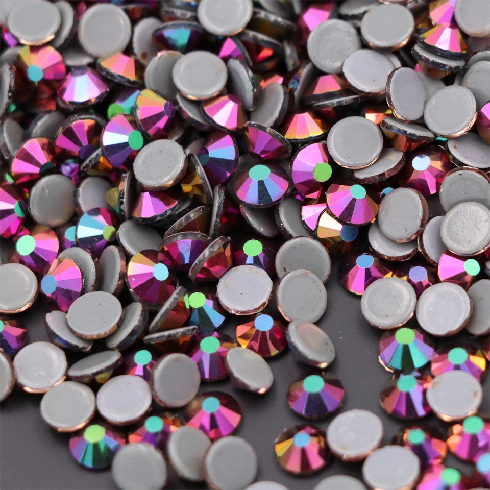 Hotfix pedrería flatback cristal hot fix piedras strass brillo para costura Foto 1 de 4