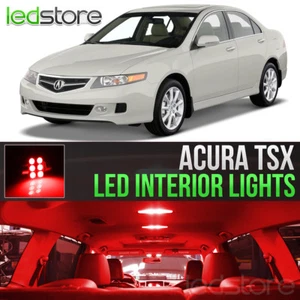 2004-2008 Acura TSX Red Interior LED Lights Kit Package - Picture 1 of 6
