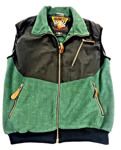 90s Obermeyer Rush Fleece Vest Men’s M Forest Green Full Zip Ski Outdoor Core - Picture 1 of 9