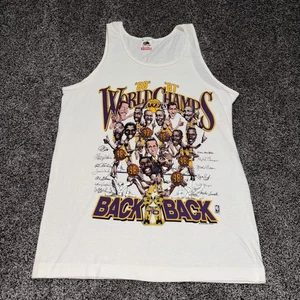 Vintage 87/88 Los Angeles Lakers World Champs Back To Back Muscle Shirt Medium - Bild 1 von 8