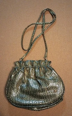 Marca Renacentista Corea Vintage Oro/Negro Guijarro Imitación Cuero? Bolso de hombro  Foto 1 de 4