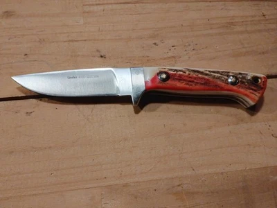 Vintage Linder fixed blade knife.... Beautiful stag. - Image 1 of 4