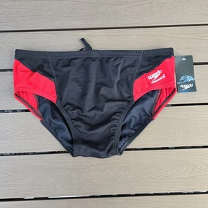Speedo Endurance Herren Team rot/schwarz Splice Racer Slip, Herren Gr. 36, NEU - Bild 1 von 3