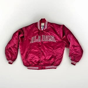 CHAQUETA DE INICIO RARA VINTAGE DE LA ERA DE 1990 UNIVERSITARIA ALABAM CARMESÍ MAREA XL College - Imagen 1 de 9