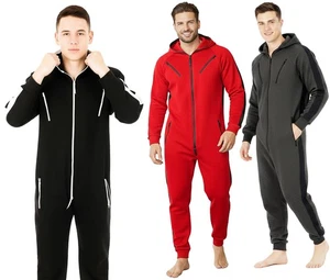 1 Mono Para Hombres Adultos Cálido Con Capucha 1 Mono1 Ropa de Noche Todo en Uno Ropa de Salón - Imagen 1 de 21