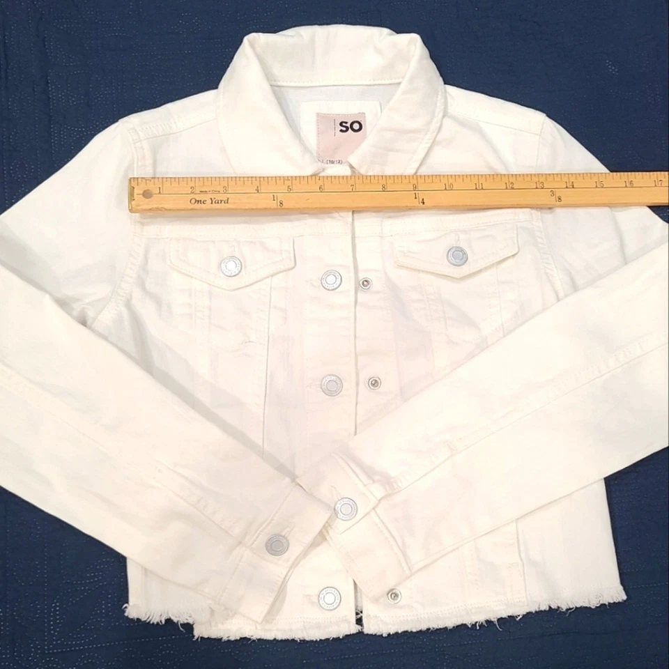 Chaqueta vaquera blanca SO para niñas talla 10 Foto 1 de 3