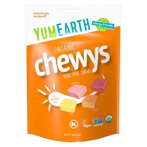YumEarth Organic Chewy Fruit Flavored Candy 5oz Allergy Friendly Vegan Gluten... - Picture 1 of 8