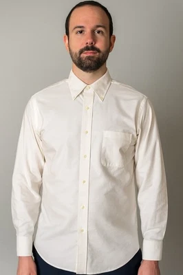 Camisa de vestir Chaps para hombre ajuste clásico mangas largas marfil talla 16-16 1/2 32/33 Foto 1 de 4