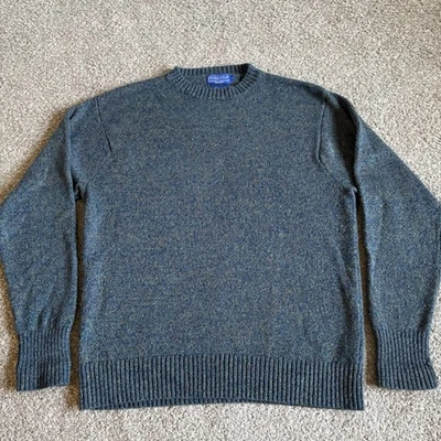 Pendleton Mens Washable Shetland Wool Sweater Green/blue Size XL - Image 1 of 4