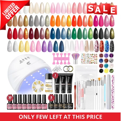Gel Nail Polish Kit with LED UV Nail Lamp Gel Nail Starter Kit Christmas Gifts - Image 1 of 4