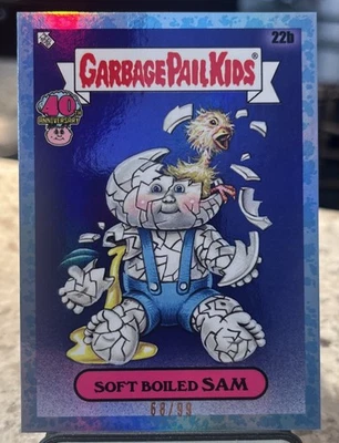 2025 Topps Garbage Pail Kids Worst of GPK Soft Boiled Sam #22b Blue Foil /99 - Image 1 of 2