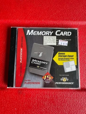 Performance (Playstation 1) PS1 Memory Card 15 Blocks & Case - SEALED NEW - Image 1 of 3