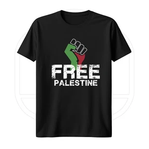 T-Shirt maglietta Gaza Free Palestine Palestina Libera Flag Pugno uomo donna - Bild 1 von 8