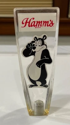 Vintage 5 inch Hamms beer tap handle.  Hamms Bear beer tap handle - Image 1 of 3