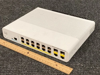 Cisco WS-C2960C-12PC 12-Port Cisco Catalyst 2960-C Series Network Switch w/Cord - Image 1 of 4