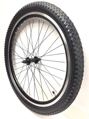 24" Bicycle Front Black Alloy Wheel with 2.125" Tire Junior Mountain Bike #T28 - Image 1 of 4