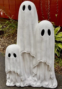 TikTok Viral 2025 Ghost Trio LED Halloween Statue NEW 32 Tall Cheesecloth - Picture 1 of 4