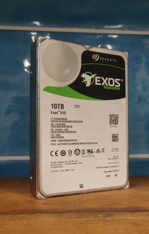 10 TB Seagate ST10000NM0096 Exos X10 3.5" enterprise SAS HDD (105 EUR 0% VAT) - Bild 1 von 1