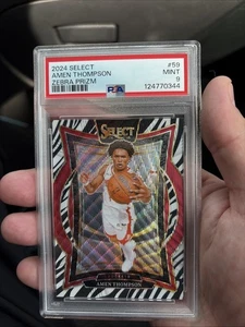Amen Thompson 2024-25 Panini Prizm Zebra PSA 9 MINT 🔥 - Picture 1 of 2